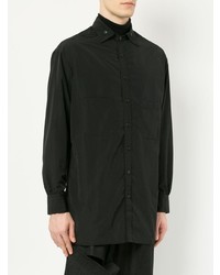 Chemise à manches longues noire Yohji Yamamoto