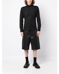 Chemise à manches longues noire Les Hommes