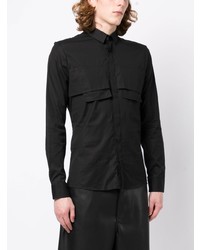 Chemise à manches longues noire Les Hommes