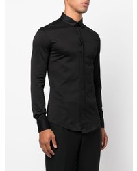 Chemise à manches longues noire Emporio Armani