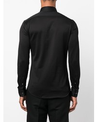 Chemise à manches longues noire Emporio Armani