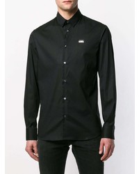 Chemise à manches longues noire Philipp Plein