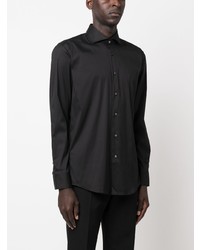 Chemise à manches longues noire BOSS