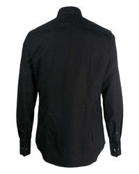 Chemise à manches longues noire Corneliani