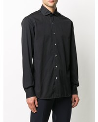 Chemise à manches longues noire Barba