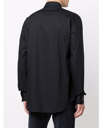 Chemise à manches longues noire Philipp Plein