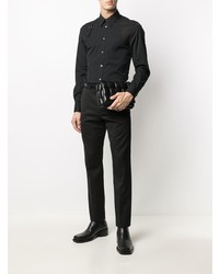 Chemise à manches longues noire Alexander McQueen