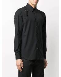 Chemise à manches longues noire Alexander McQueen