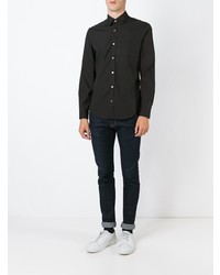 Chemise à manches longues noire Burberry