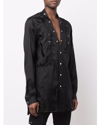 Chemise à manches longues noire Rick Owens DRKSHDW