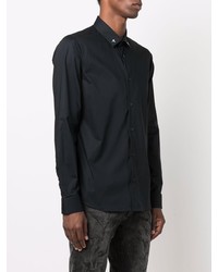 Chemise à manches longues noire Philipp Plein