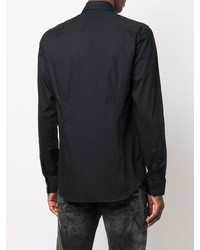 Chemise à manches longues noire Philipp Plein