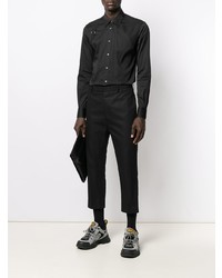 Chemise à manches longues noire Alexander McQueen