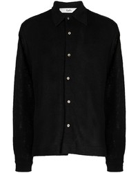 Chemise à manches longues noire Séfr