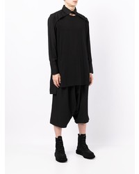 Chemise à manches longues noire Yohji Yamamoto