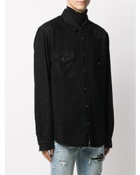 Chemise à manches longues noire Amiri