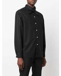 Chemise à manches longues noire Lemaire