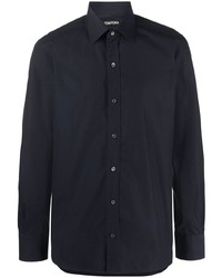 Chemise à manches longues noire Tom Ford