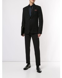 Chemise à manches longues noire Corneliani