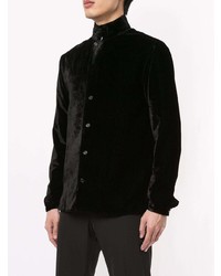 Chemise à manches longues noire Emporio Armani