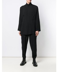 Chemise à manches longues noire Yohji Yamamoto