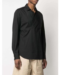 Chemise à manches longues noire Les Hommes