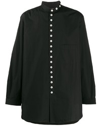 Chemise à manches longues noire Yohji Yamamoto