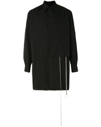 Chemise à manches longues noire Yohji Yamamoto