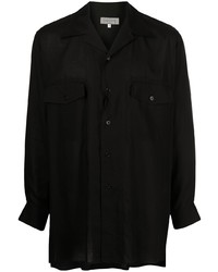 Chemise à manches longues noire Yohji Yamamoto