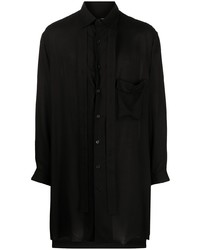 Chemise à manches longues noire Yohji Yamamoto