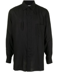 Chemise à manches longues noire Yohji Yamamoto