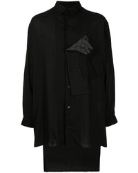 Chemise à manches longues noire Yohji Yamamoto