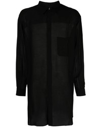 Chemise à manches longues noire Yohji Yamamoto