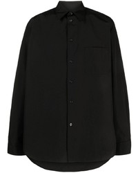 Chemise à manches longues noire Yohji Yamamoto