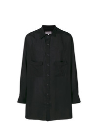 Chemise à manches longues noire Yohji Yamamoto