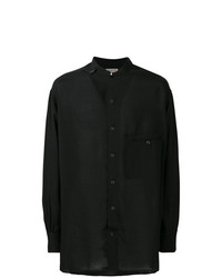 Chemise à manches longues noire Yohji Yamamoto