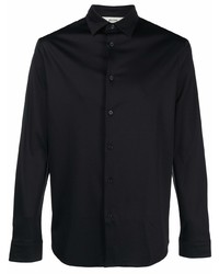 Chemise à manches longues noire Z Zegna