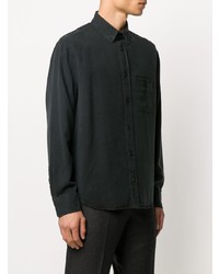 Chemise à manches longues noire Filippa K