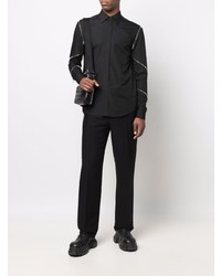 Chemise à manches longues noire Alexander McQueen