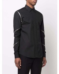 Chemise à manches longues noire Alexander McQueen