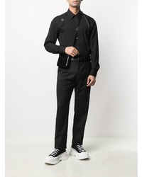 Chemise à manches longues noire Alexander McQueen