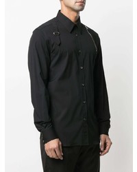 Chemise à manches longues noire Alexander McQueen