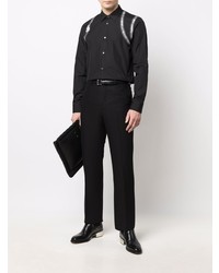 Chemise à manches longues noire Alexander McQueen