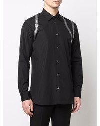 Chemise à manches longues noire Alexander McQueen