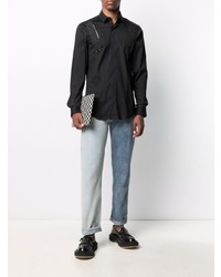 Chemise à manches longues noire Les Hommes