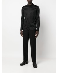 Chemise à manches longues noire Giorgio Armani