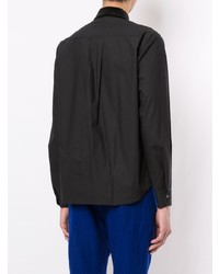 Chemise à manches longues noire Sacai