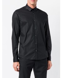 Chemise à manches longues noire Les Hommes Urban