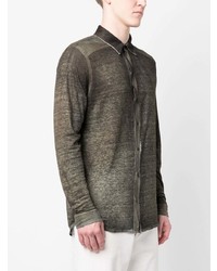 Chemise à manches longues olive Avant Toi