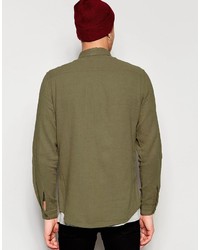 Chemise à manches longues olive Asos